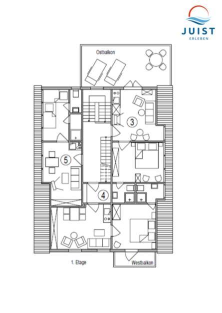 Haus Deichgraf 174 - Wohnung 4 Юст Екстер'єр фото